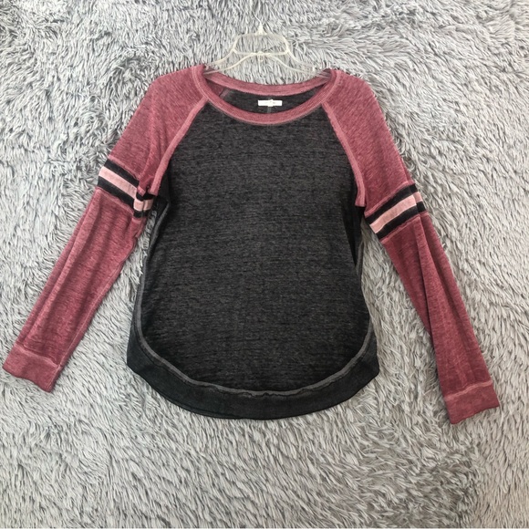 Maurices Sweatshirt Womens Size Small Heathered Striped Lightweight Shirt - Picture 1 of 11